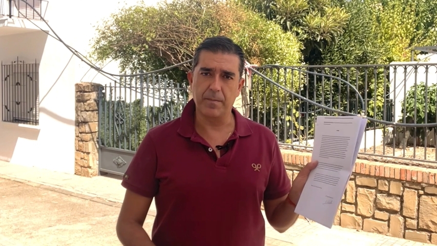 Pedro J. Cabrera denuncia la precariedad de las conducciones de agua en Baeza 1.119.1