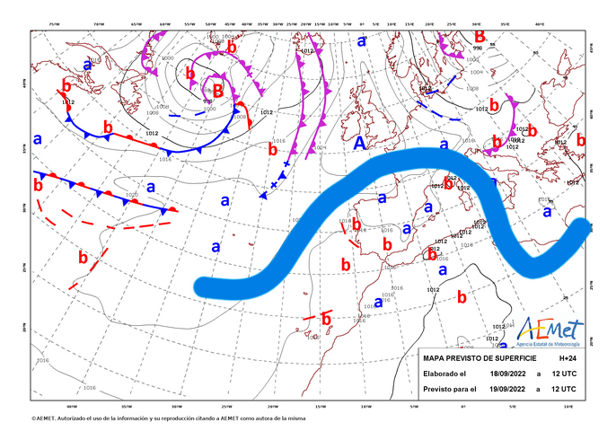 Semana de tormentas y chubascos en la provincia 1 mapa frentes aemet bloque omega