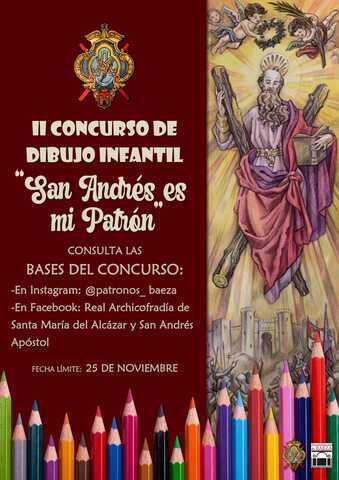 Convocado en Baeza el II concurso de pintura infantil “San Andrés Apóstol es mi Patrón” 2 Cartel concurso