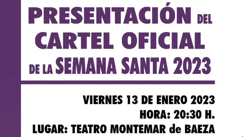 El 13 de enero Baeza dará a conocer el cartel oficial de la Semana Santa 2023