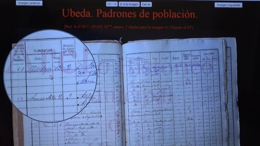 Digitalización del Padrón Municipal de Úbeda desde el s. XVIII hasta el último cuarto del s. XIX
