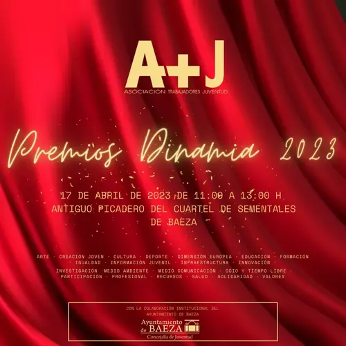 La entrega de los séptimos Premios Dinamia, en materia de juventud, tendrá lugar en Baeza el próximo 17 de abril