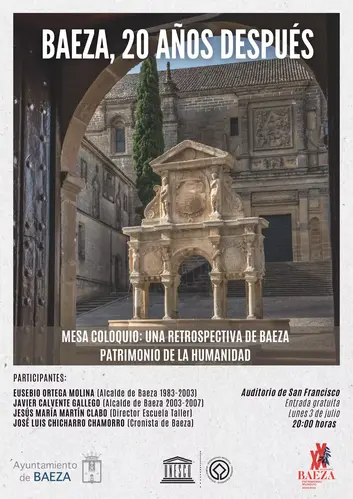Baeza conmemora el XX aniversario de su Declaración, junto con Úbeda, como Patrimonio mundial 2 cartel coloquio patrimonio jpg