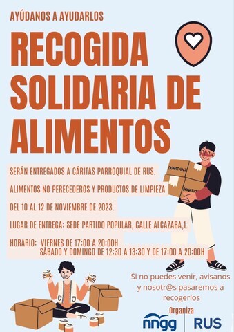 NNGG Rus recogida solidaria