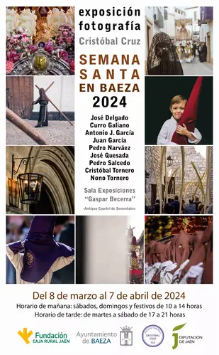 La sala de exposiciones Gaspar Becerra de Baeza acogerá desde el 7 de marzo la Exposición de fotografía de Semana Santa de la Asociación Cristóbal Cruz 2 cartel expo 2024 1 scaled
