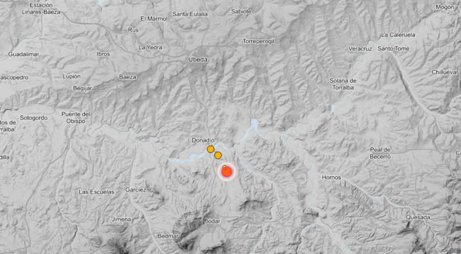 Terremoto con epicentro en Jódar sentido en Úbeda, Baeza y comarca