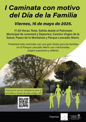 Ayuntamiento y Club de Montaña de Baeza organizan la I Caminata del Día Internacional de la Familia 2 CARTEL CAMINATA