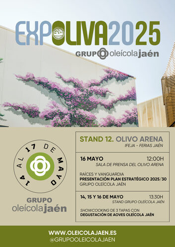 Grupo Oleícola Jaén llega a Expoliva 2025 con su stand más inmersivo y presenta su plan estratégico hasta 2030 2 EXPOLIVA OLEICOLA JAEN GRUPO scaled