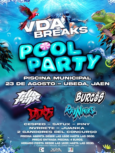 La piscina municipal de Úbeda acogerá el 23 de agosto una Pool Party con Break Beat, concurso de DJ’s y actuaciones