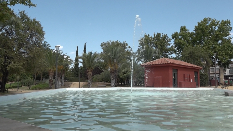 Las fuentes ornamentales del Parque Norte de Úbeda se modernizan para mejorar su mantenimiento y ahorro de agua