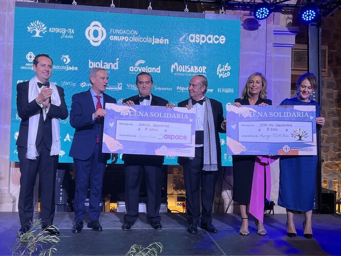 La Fundación Grupo Oleícola Jaén recauda 16.400€ en su IV Cena Solidaria en beneficio de ASPACE Jaén y Asperger-TEA Jaén