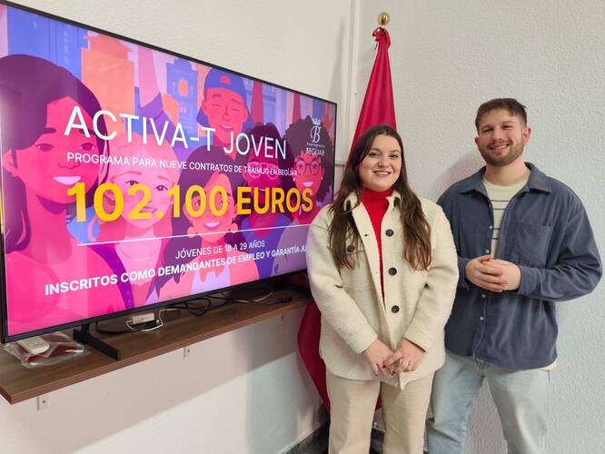 Begíjar refuerza su compromiso con el empleo  joven con 9 nuevos contratos para personas de  entre 18 y 29 años