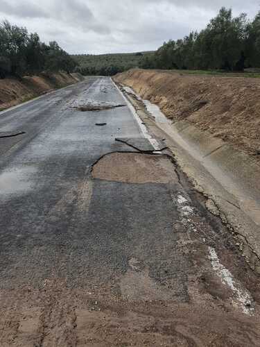 Diputación actúa en cerca de 40 carreteras de la Red Provincial afectadas por el temporal de lluvias y viento