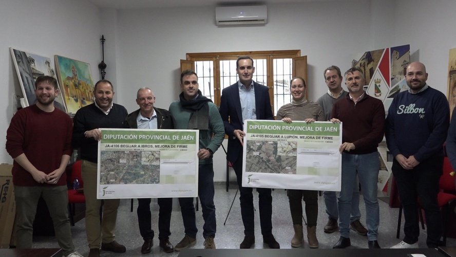 El proyecto de mejora de las carreteras entre Begíjar, Ibros y Lupión contará con más de 700.000 euros de inversión provincial