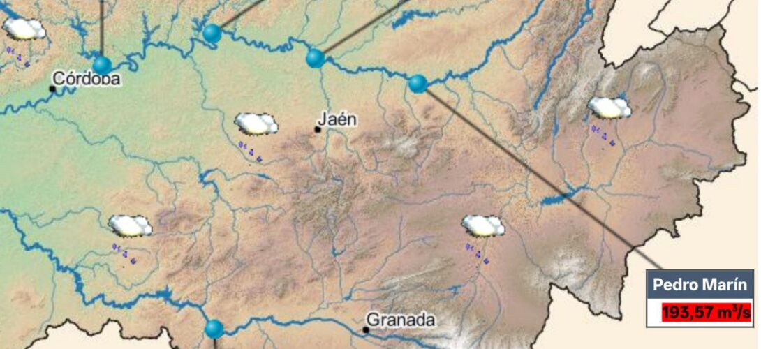 Confederación Hidrográfica del Guadalquivir eleva el aviso rojo por riesgos de inundaciones tras llenar el embalse de Pedro Marín