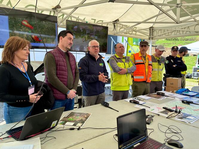 Jaén realiza un simulacro de incendio para reforzar la coordinación en zonas de riesgo