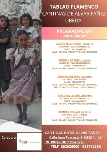 El ciclo "Tablao Flamenco" llenará de arte y duende la primavera de Úbeda 2 tabalo flamenco 2