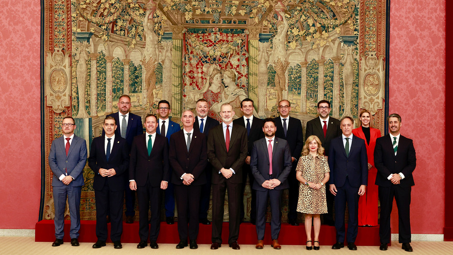 ​Su Majestad el Rey recibe en el Palacio Real a la Asamblea del GCPH de Espana