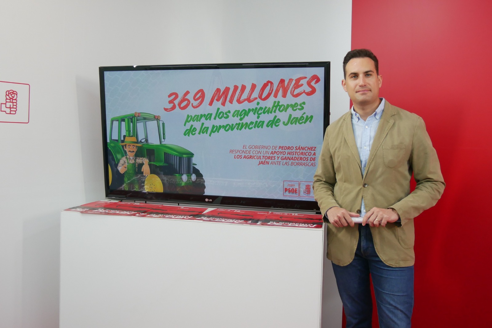 El PSOE de Jaen valora que han llegado ya 369 millones de euros de ayudas para agricultores de la provincia