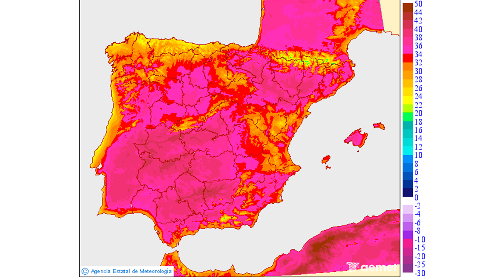 Proteccion Civil y Emergencias alertan por altas temperaturas en la Peninsula a partir del domingo 21