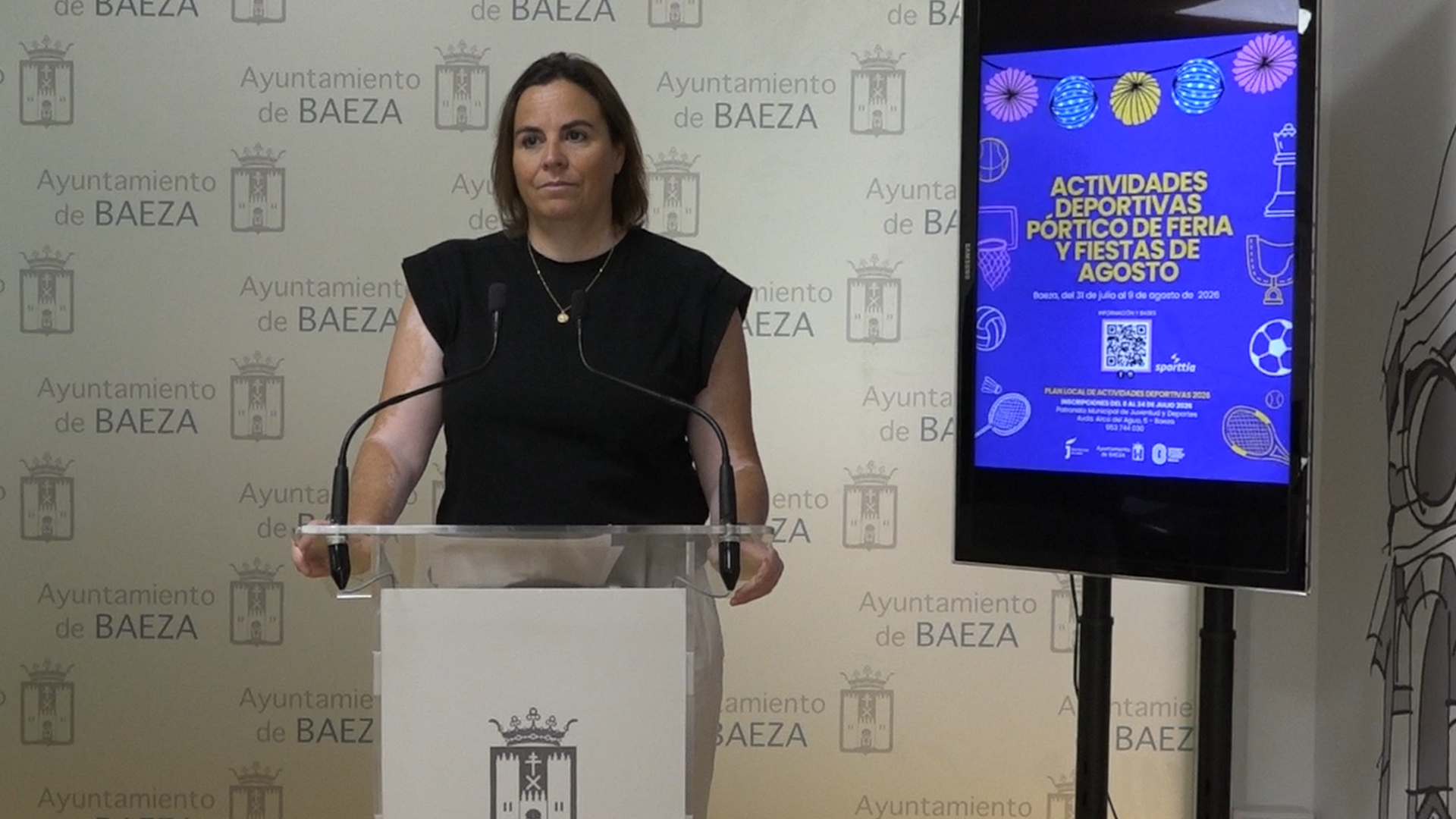Baeza presenta su pórtico de feria deportivo con seis torneos abiertos a toda la ciudadanía