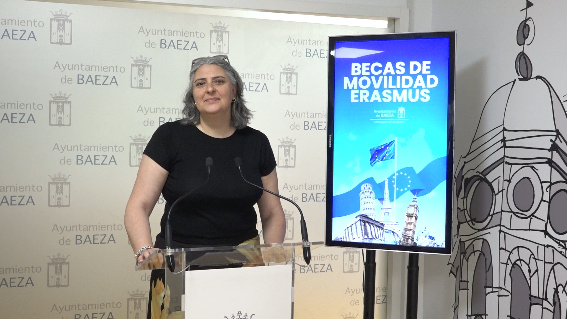 Ginesa Lopez presenta la segunda convocatoria de las becas municipales Erasmus para estudiantes universitarios 1.10.1