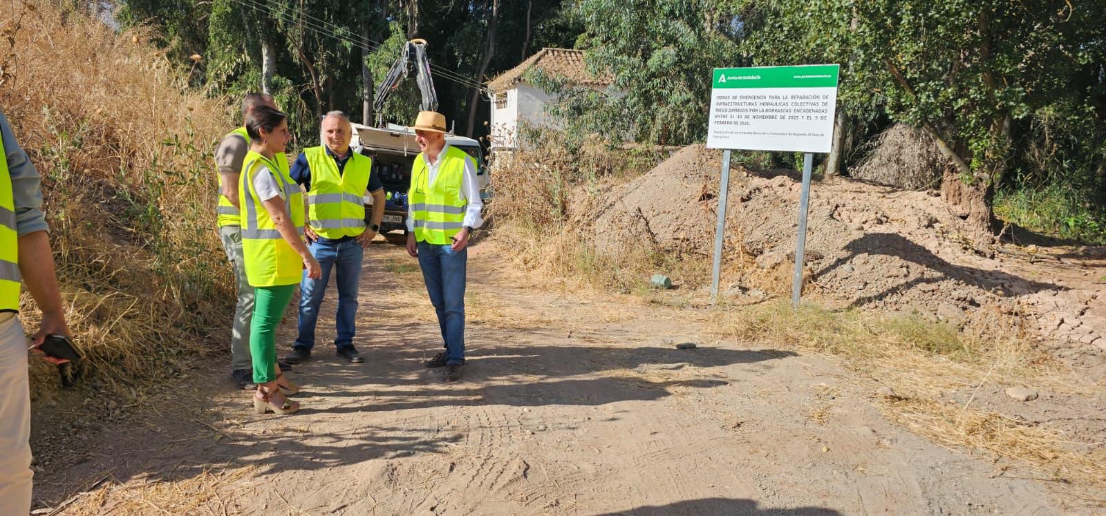 La Junta financia las obras de emergencia en la comunidad de regantes de Ibros a traves del Plan Andalucia Actua