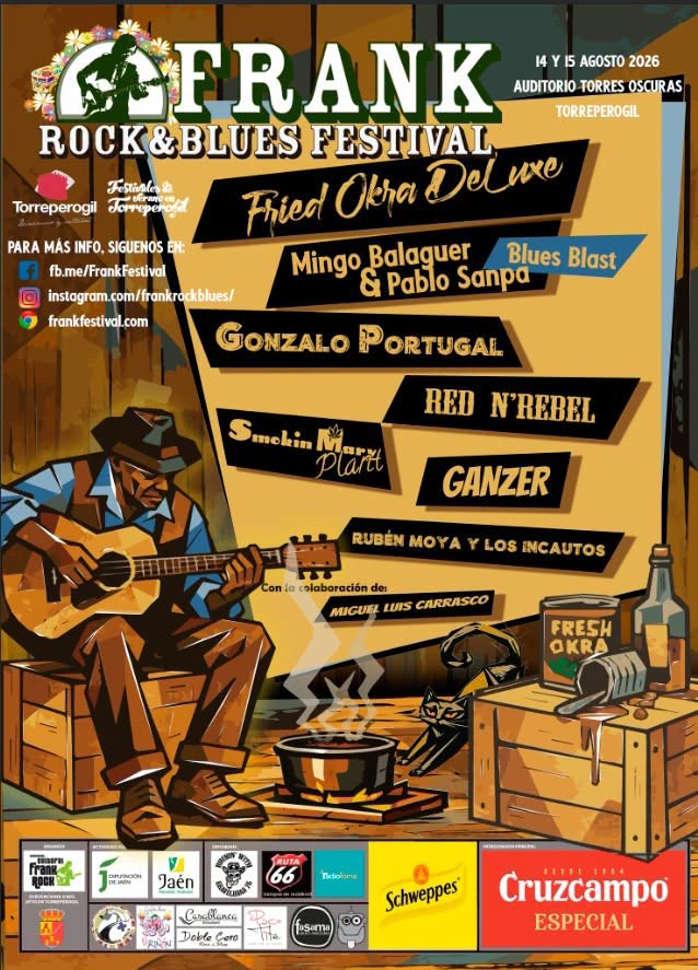 Torreperogil cierra sus festivales de verano con la 27 edicion del Frank RockBlues 1